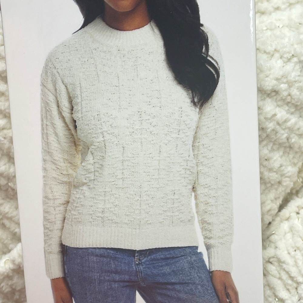 Weatherproof Vintage Women's XL Pullover Sweater Cream e1111